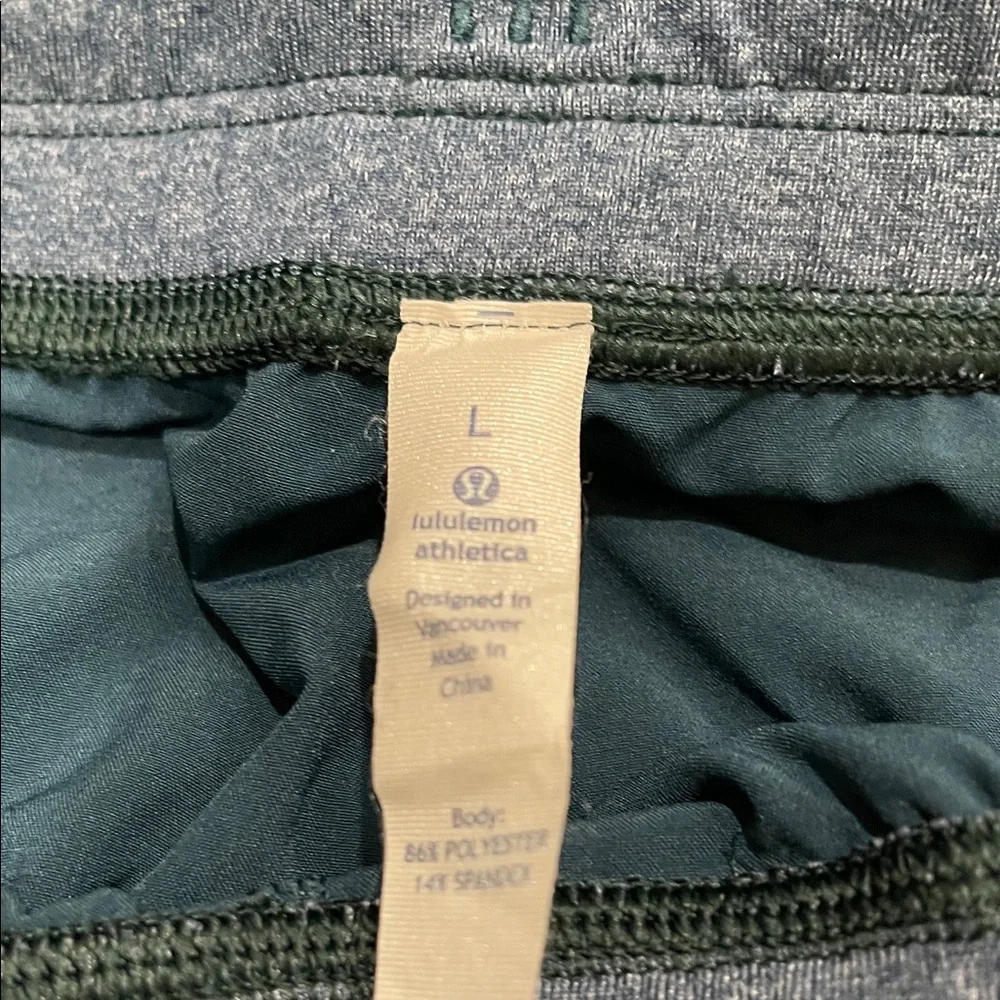 Lululemon Men Teal and Black Patterned Athletic two (2) pairs of Shorts - large - Picture 3 of 4